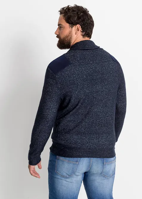 Maglione in filato fine con collo a scialle, bonprix