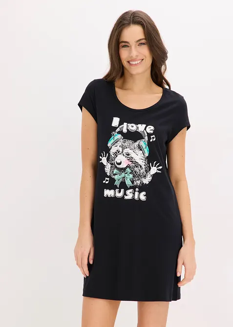 Camicia da notte corta in puro cotone biologico, bonprix