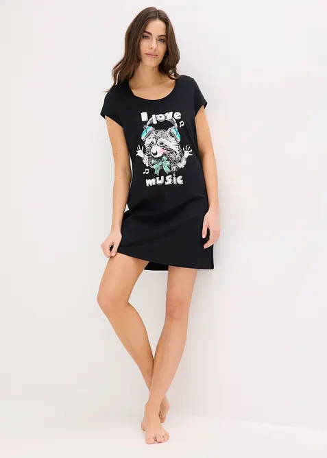 Camicia da notte corta in puro cotone biologico, bonprix