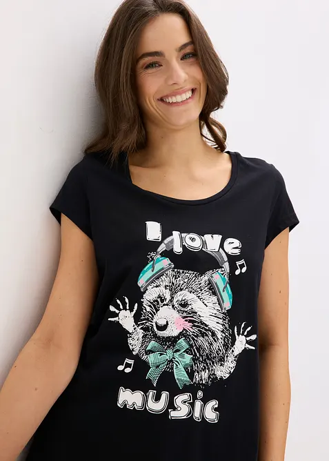 Camicia da notte corta in puro cotone biologico, bonprix