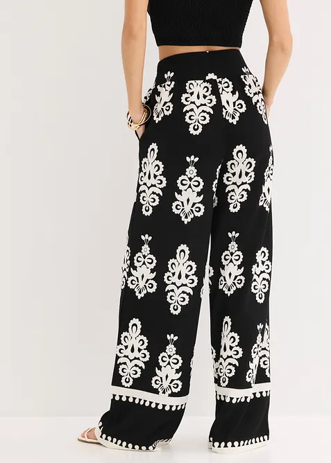 Pantaloni in jersey, vita alta, bonprix