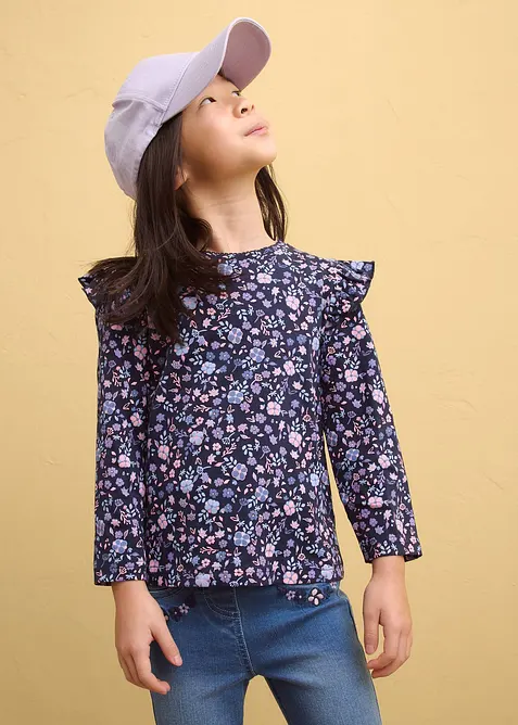 Maglia a maniche lunghe in puro cotone biologico (pacco da 3), bonprix