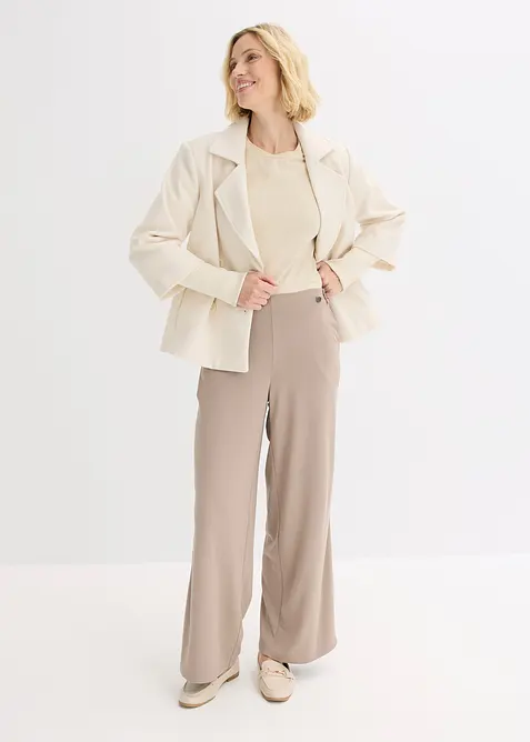 Pantaloni in jersey con traversina decorativa, bonprix