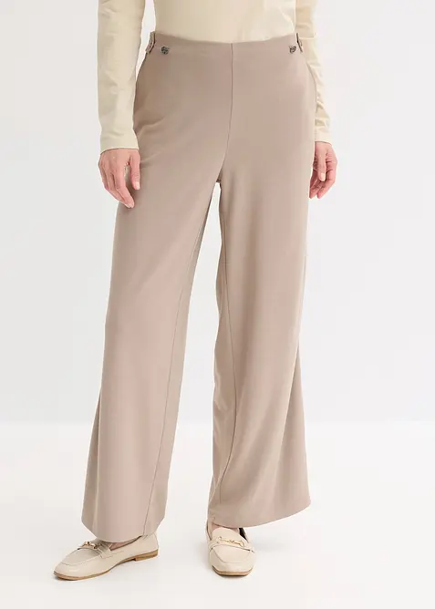 Pantaloni in jersey con traversina decorativa, bonprix