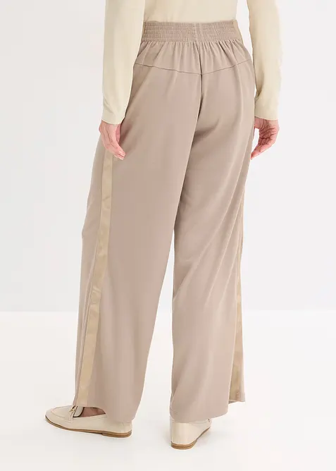 Pantaloni in jersey con traversina decorativa, bonprix
