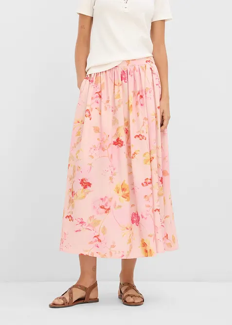 Gonna lunga in cr&ecirc;pe leggero, bonprix