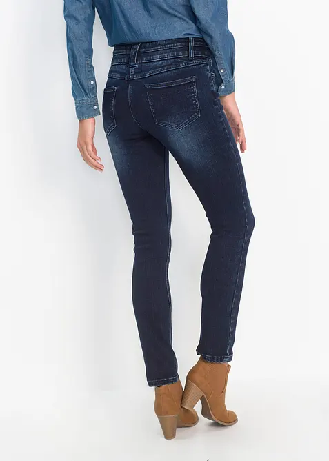 Jeans slim modellanti e ultramorbidi, vita alta, bonprix