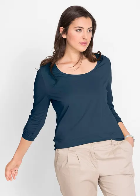 Maglia elasticizzata aderente a maniche  lunghe, bonprix