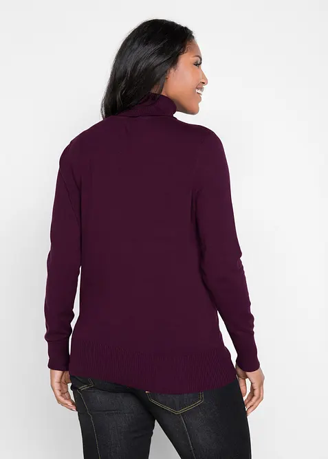 Maglione a collo alto in filato fine, bonprix