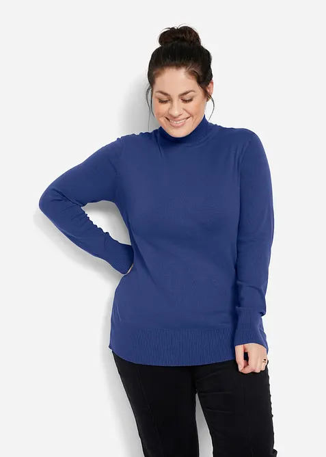 Maglione a collo alto in filato fine, bonprix