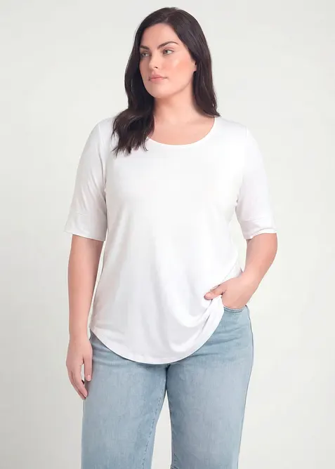 Maglia lunga in morbida viscosa, bonprix