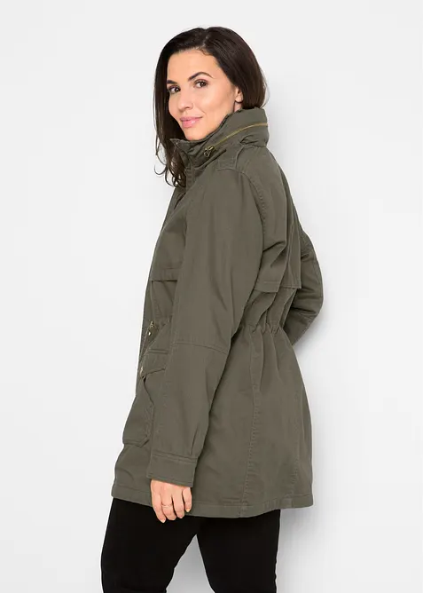 Parka di cotone foderato in jersey, bonprix