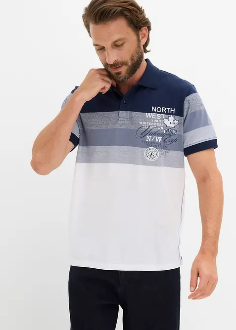 Polo a maniche corte in jersey di puro cotone biologico, bonprix