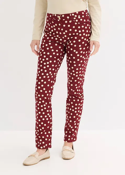 Pantaloni 5 tasche elasticizzati, bonprix