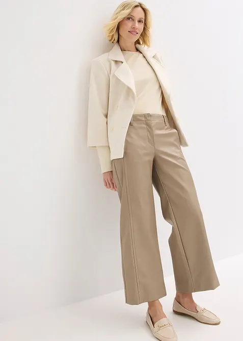 Pantaloni culotte in similpelle, bonprix
