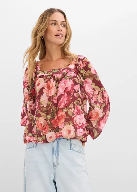 Blusa con fondo a palloncino, bonprix