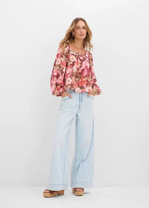 Blusa con fondo a palloncino, bonprix