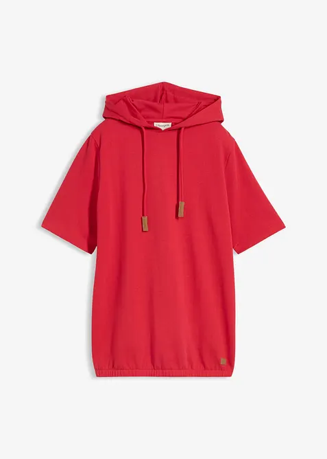 Felpa con cappuccio in misto cotone, bonprix