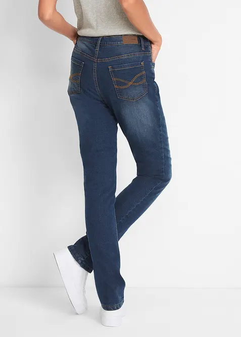 Jeans termici straight, vita alta, bonprix