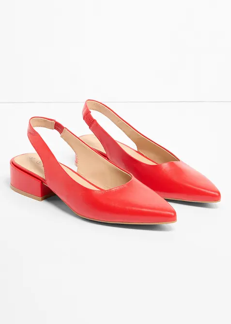 D&eacute;collet&eacute; slingback con tacco basso, bonprix
