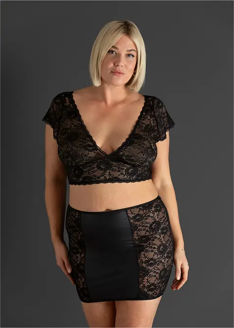 Reggiseno bustier e gonna (set 2 pezzi), bonprix
