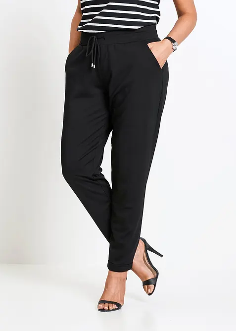 Pantaloni con elastico in vita in misto viscosa, bonprix