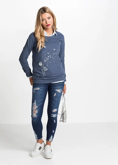Felpa in misto cotone, bonprix