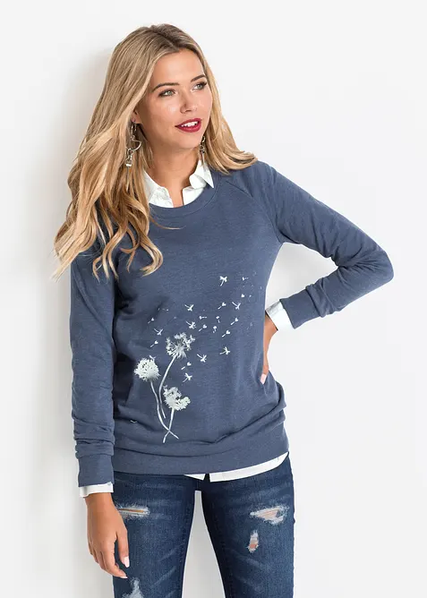 Felpa in misto cotone, bonprix