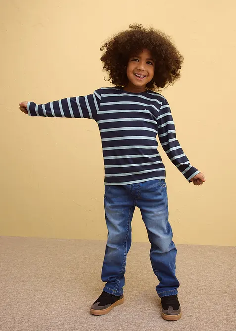 Maglia a maniche lunghe in puro cotone biologico (pacco da 2), bonprix