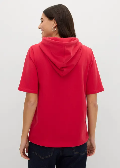 Felpa con cappuccio in misto cotone, bonprix