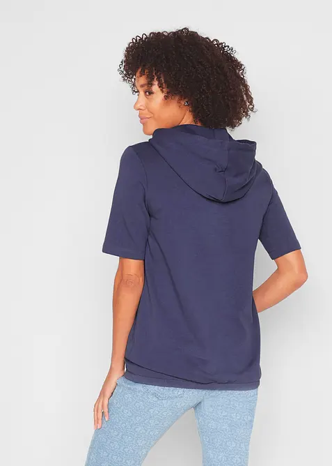 Felpa con cappuccio in misto cotone, bonprix