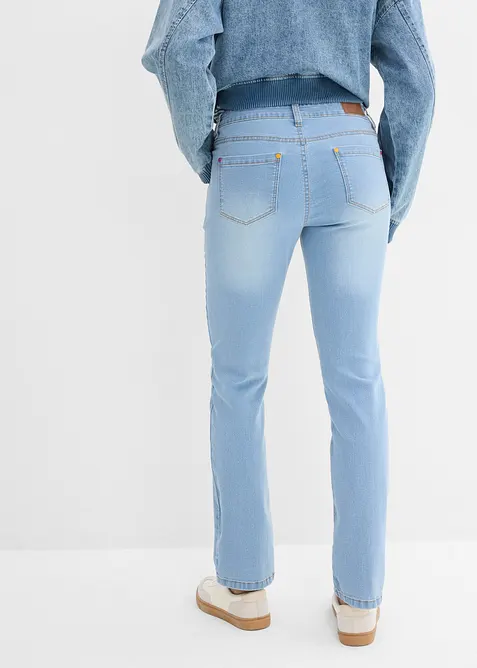Jeans elasticizzati straight, vita media, bonprix