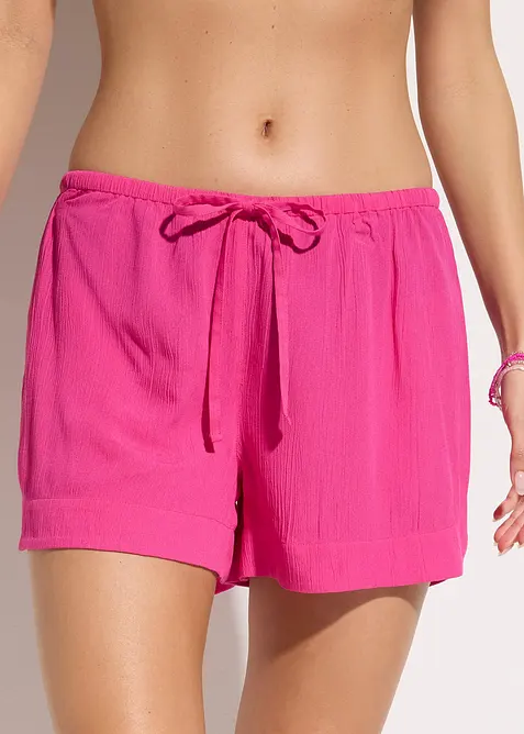 Shorts da spiaggia in crinkle operato, bonprix