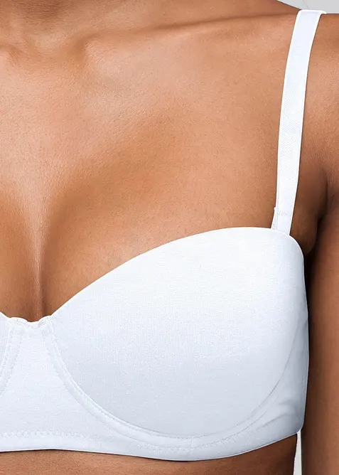 Reggiseno multiway con ferretto e cotone biologico (pacco da 2), bonprix