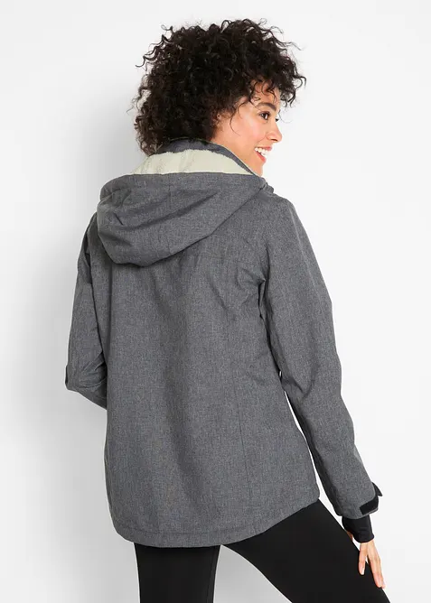 Giacca tecnica outdoor con pile teddy, impermeabile, bonprix