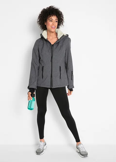 Giacca tecnica outdoor con pile teddy, impermeabile, bonprix