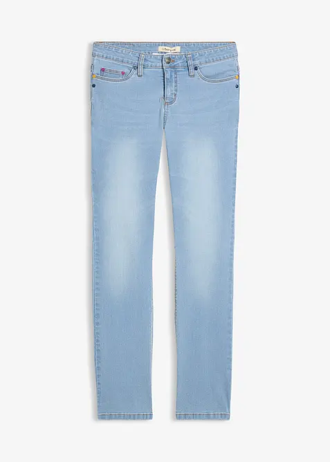 Jeans elasticizzati straight, vita media, bonprix