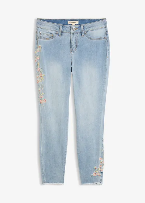 Jeans skinny cropped, vita media, bonprix