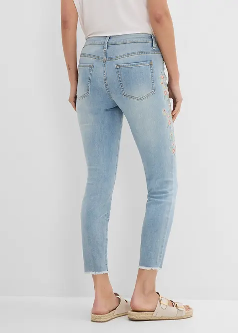 Jeans skinny cropped, vita media, bonprix
