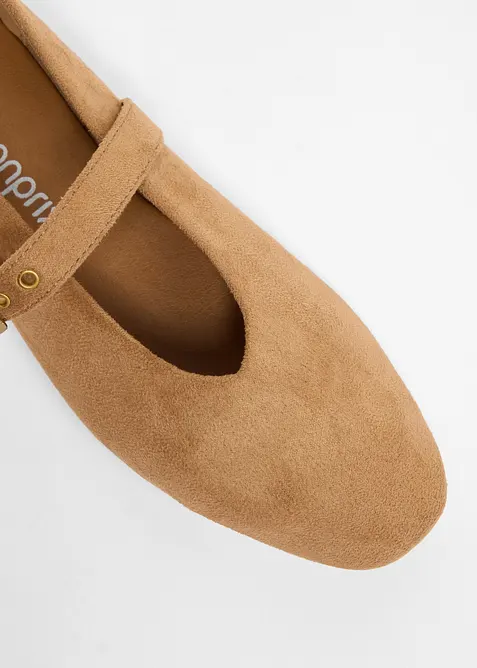 Ballerine con cinturino e fibbia a occhiello, bonprix