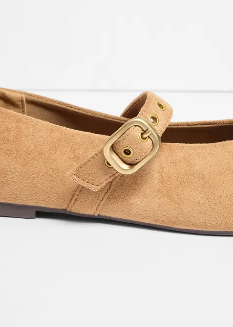 Ballerine con cinturino e fibbia a occhiello, bonprix