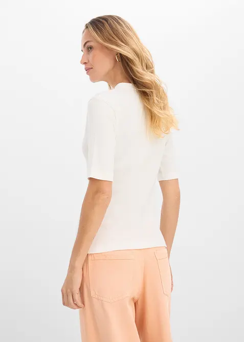 Maglia a costine in puro cotone biologico, bonprix