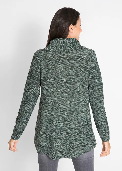 Maglione poncho lungo a maniche lunghe, bonprix