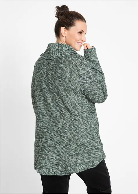 Maglione poncho lungo a maniche lunghe, bonprix