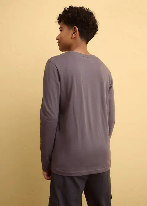 Maglia a maniche lunghe in puro cotone biologico, bonprix