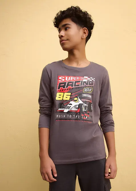 Maglia a maniche lunghe in puro cotone biologico, bonprix