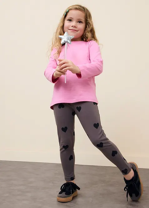 Maglia a maniche lunghe in misto cotone biologico elasticizzato (pacco da 3), bonprix