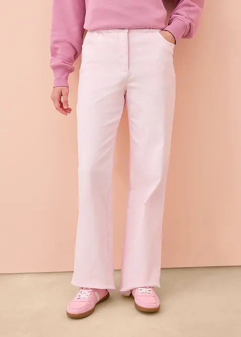 Pantaloni a palazzo con cinta comoda, vita alta, bonprix