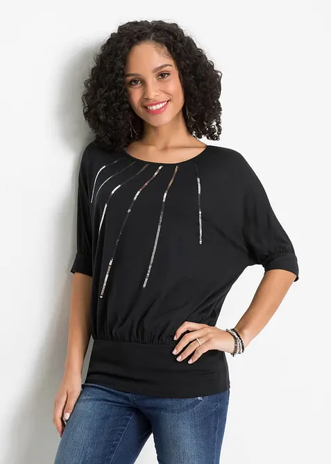 Maglia fluente in misto viscosa, bonprix