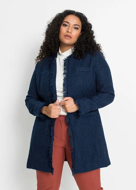 Blazer lungo in boucl&eacute;, bonprix